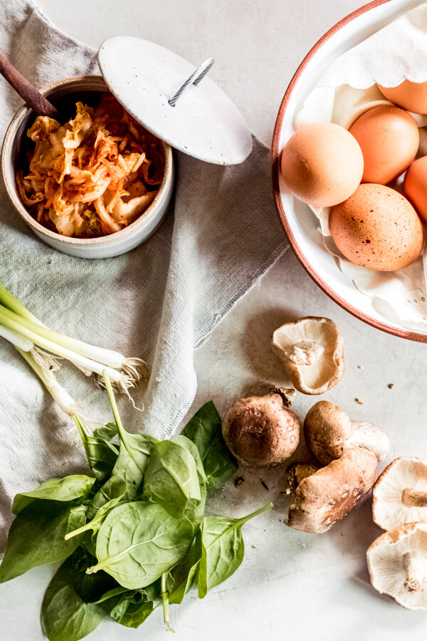 ingredients for gut healthy egg muffins