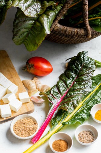 Swiss Chard Paneer - Creamy Indian Spiced Greens with Fried Cheese ...