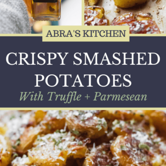 Crispy Truffle Parmesan Potatoes - Pin for Pinterest
