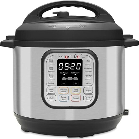 7-IN-1 FUNCTIONALITY: Pressure cook, slow cook, rice cooker, yogurt maker, steamer, sauté pan and food warmer. QUICK ONE-TOUCH COOKING: 13 customizable Smart Programs for pressure cooking ribs, soups, beans, rice, poultry, yogurt, desserts and more.