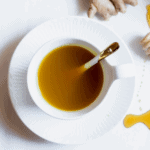 small mug of echinacea tea with ginger and honey