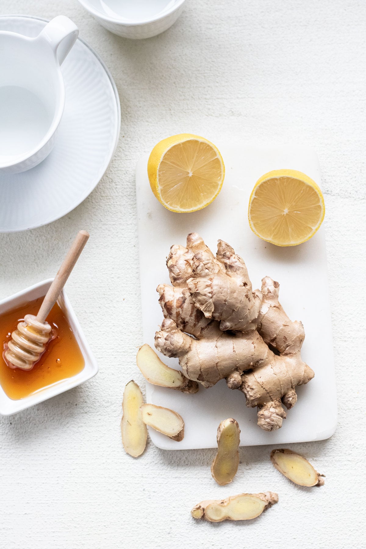 ingredients on a board for tea