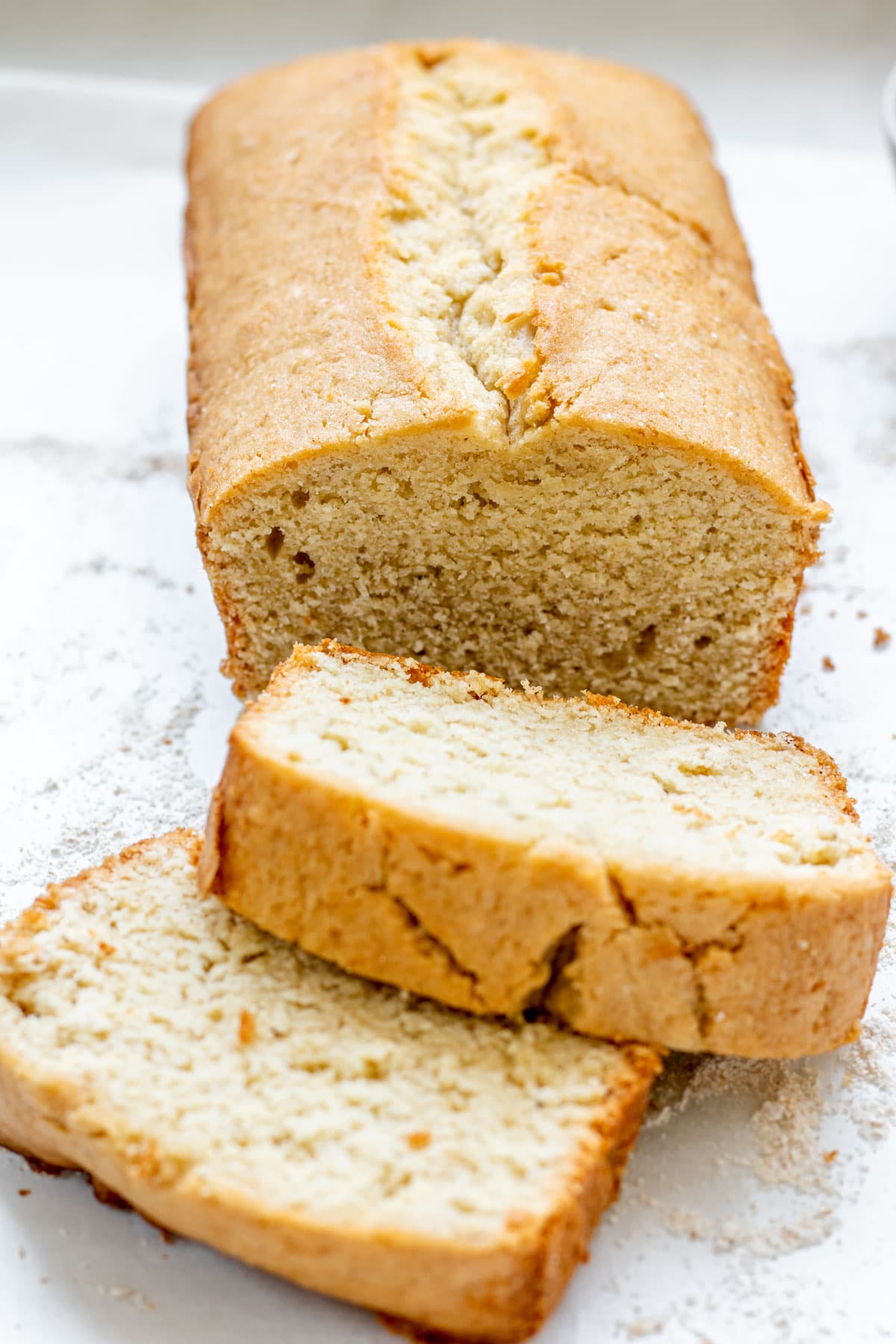 thick slices of gluten free pound cake