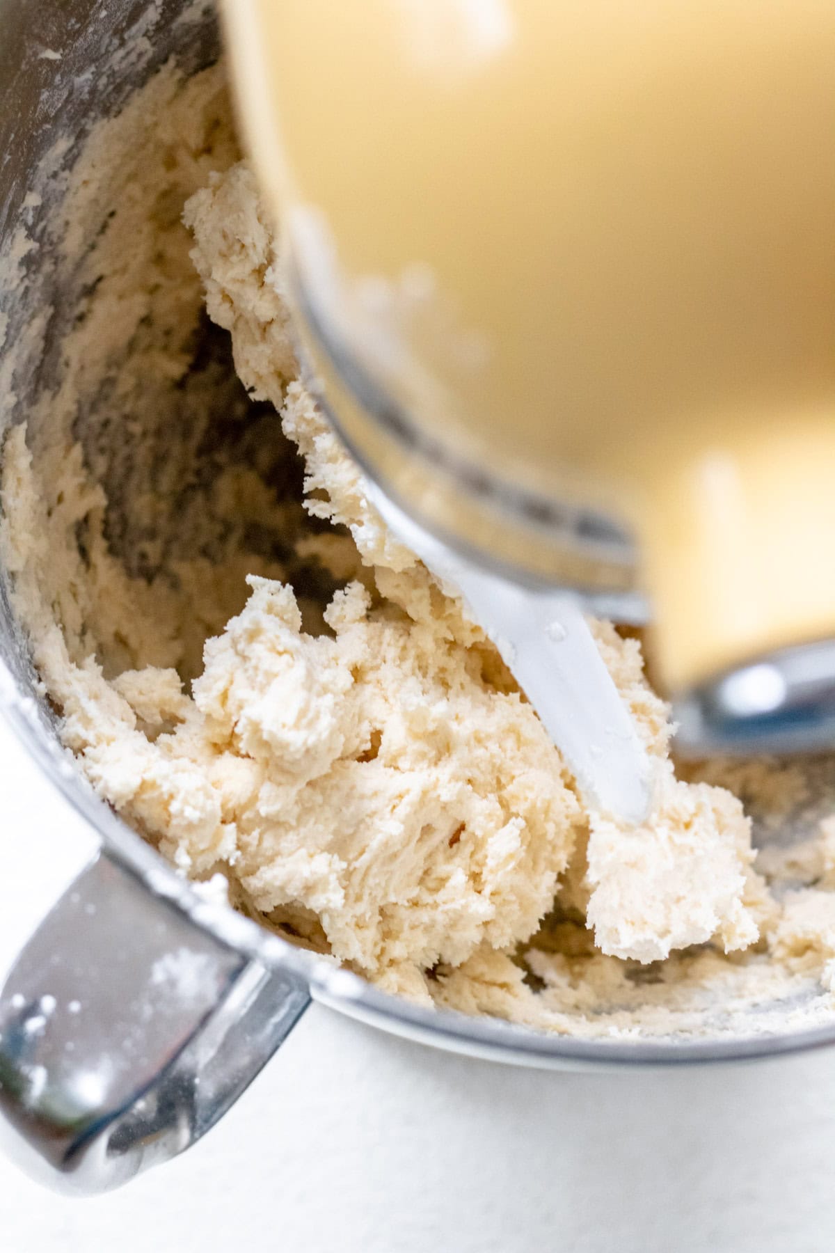 Standing mixer with Hungarian Kiffle dough