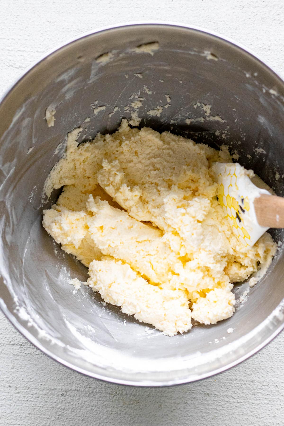 cream cheese and butter mixed together for Hungarian Kiffle dough
