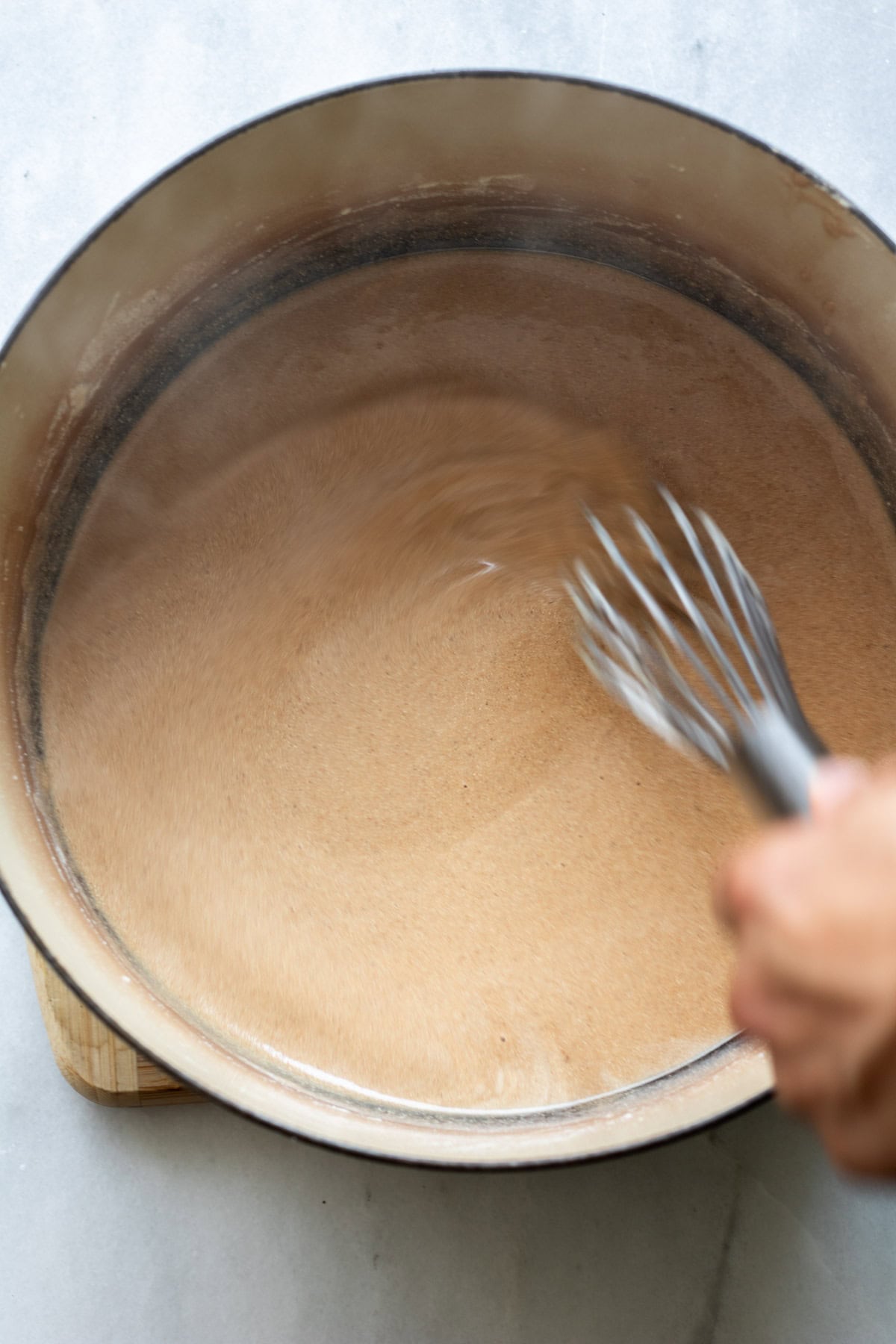 whisking gluten free roux