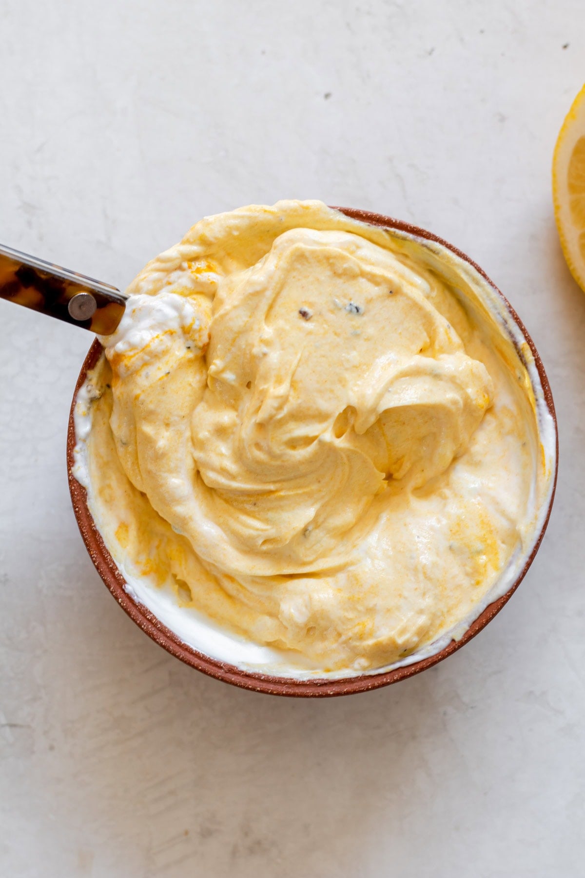 turmeric garlic yogurt sauce