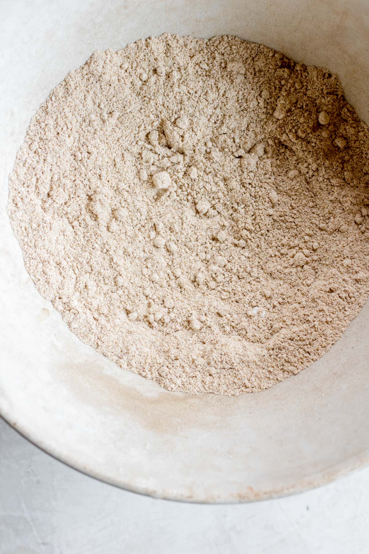 dry ingredients for muffin in a bowl