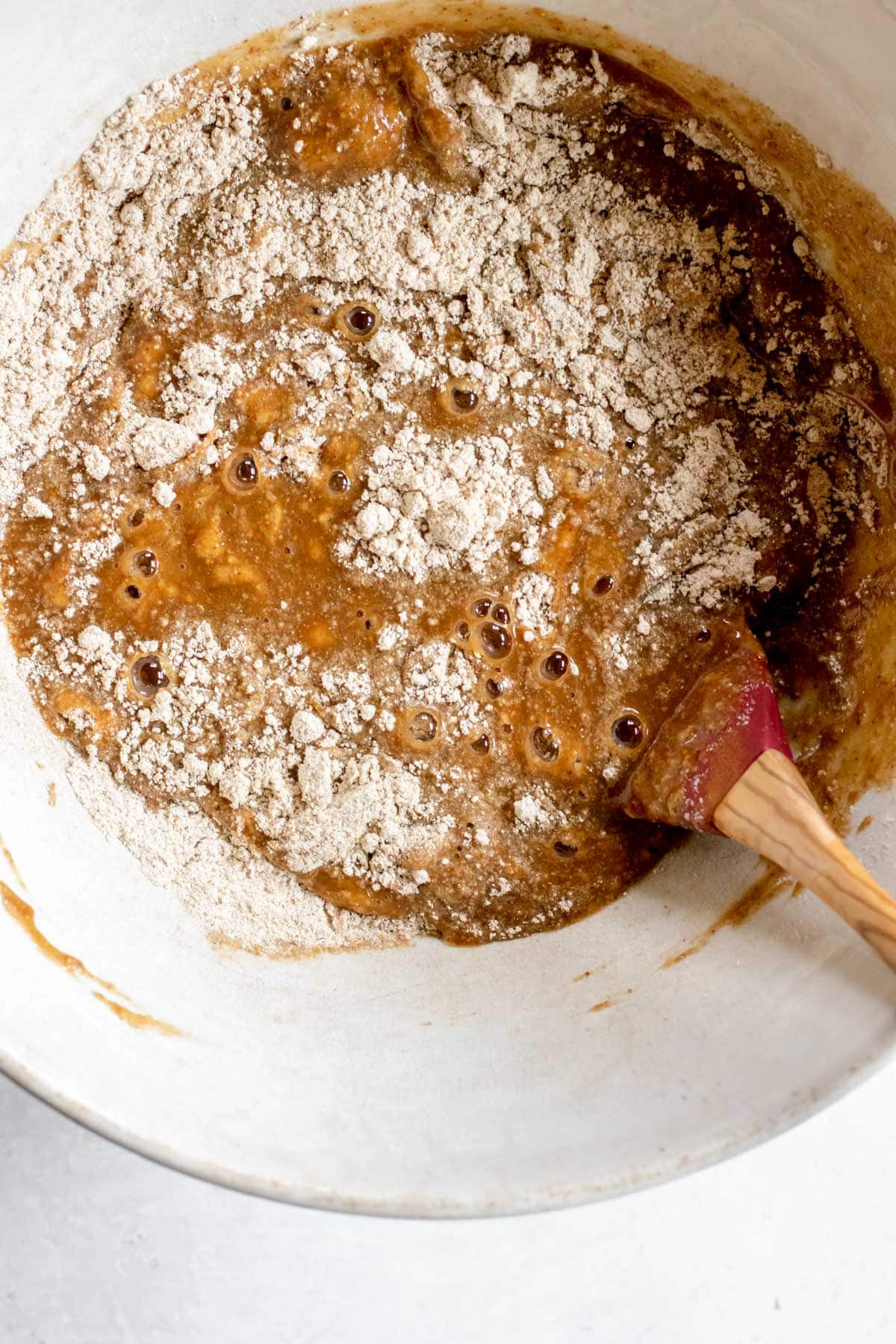combining dry and wet ingredients