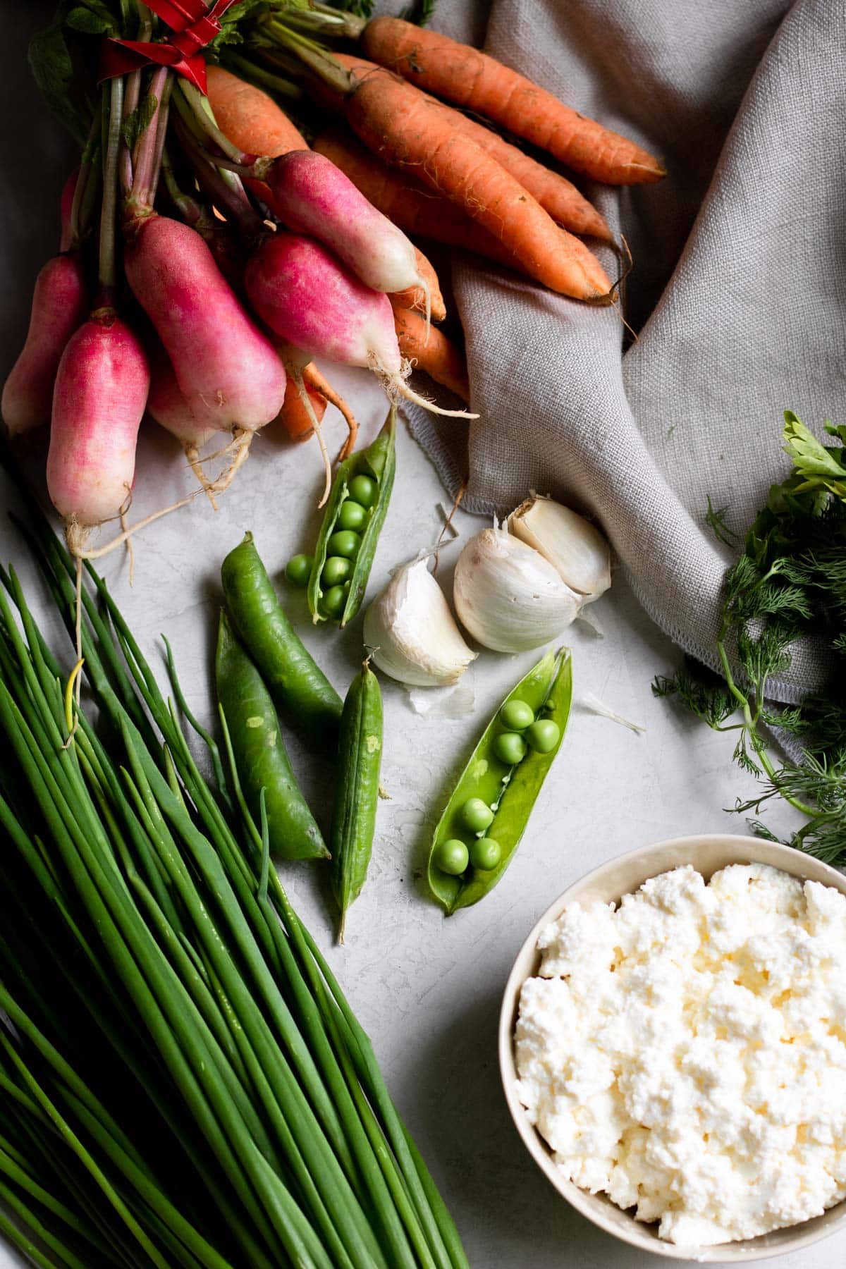 ingredients needed for green goddess ricotta dip