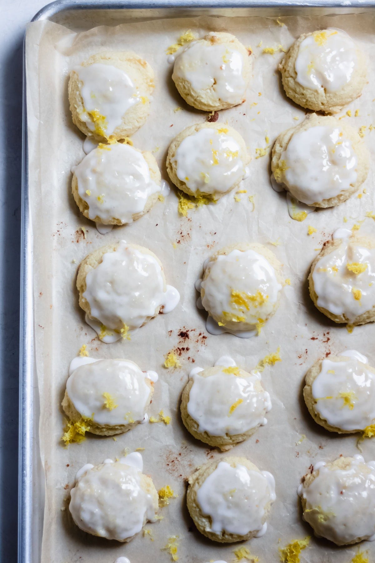baked cookies on a sheet pan