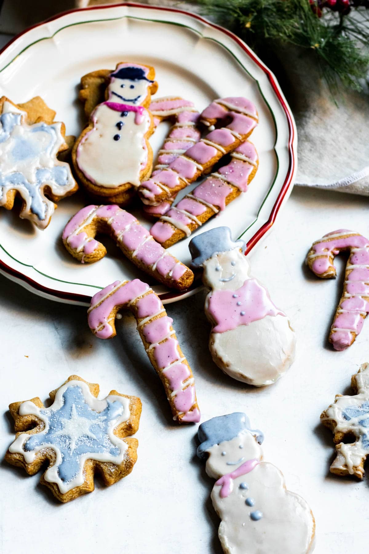 frosted almond flour sugar cookies