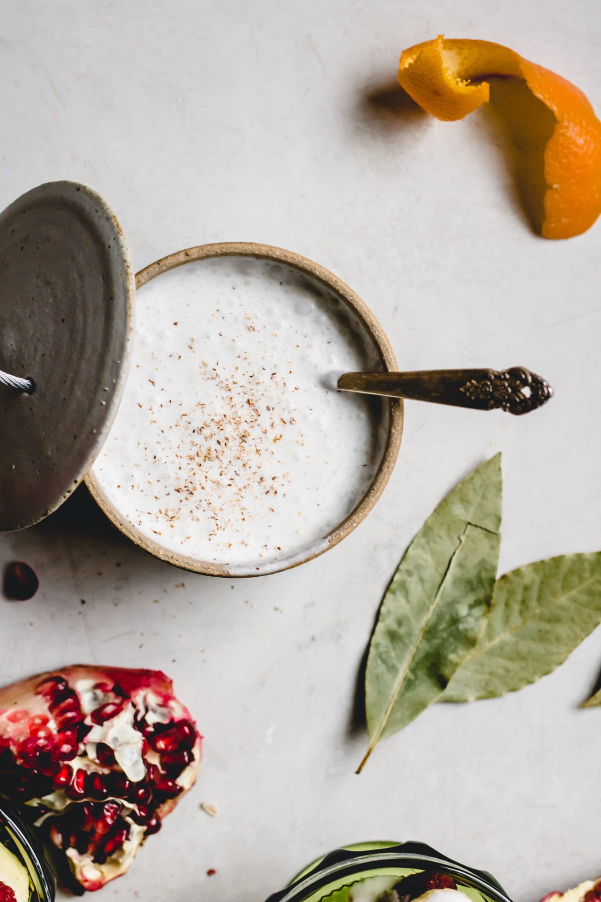 dairy-free eggnog sauce in a jar