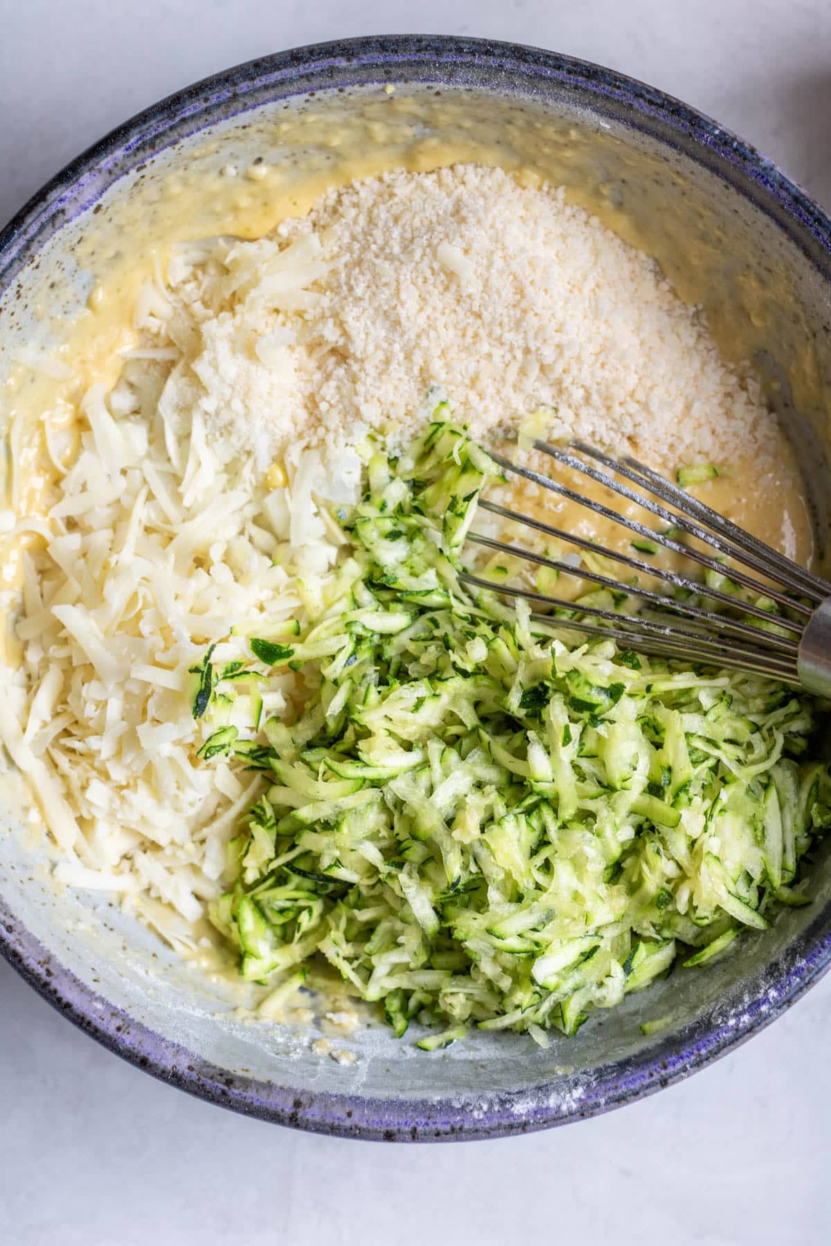 combining wet and dry ingredients