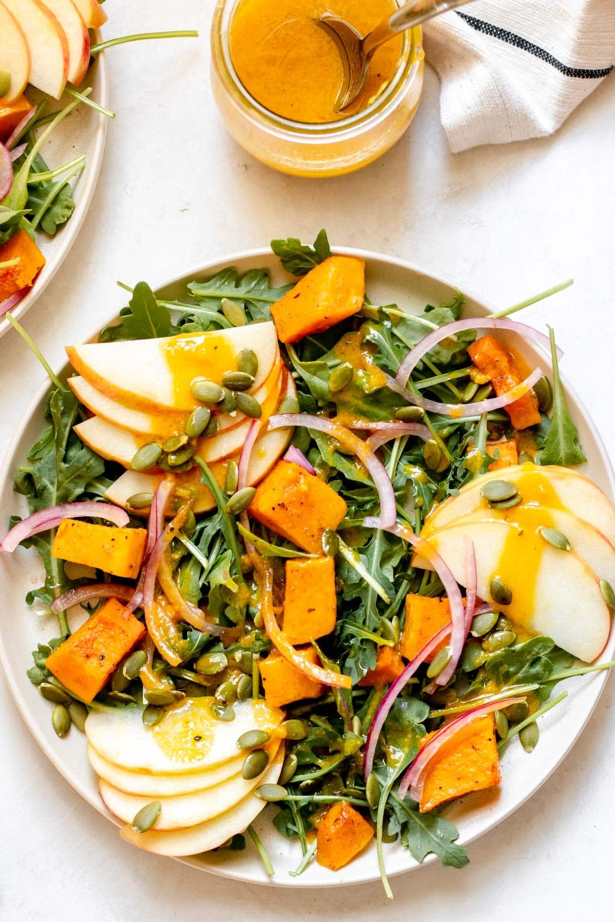 Fall Harvest Salad with Pumpkin Garlic Vinaigrette