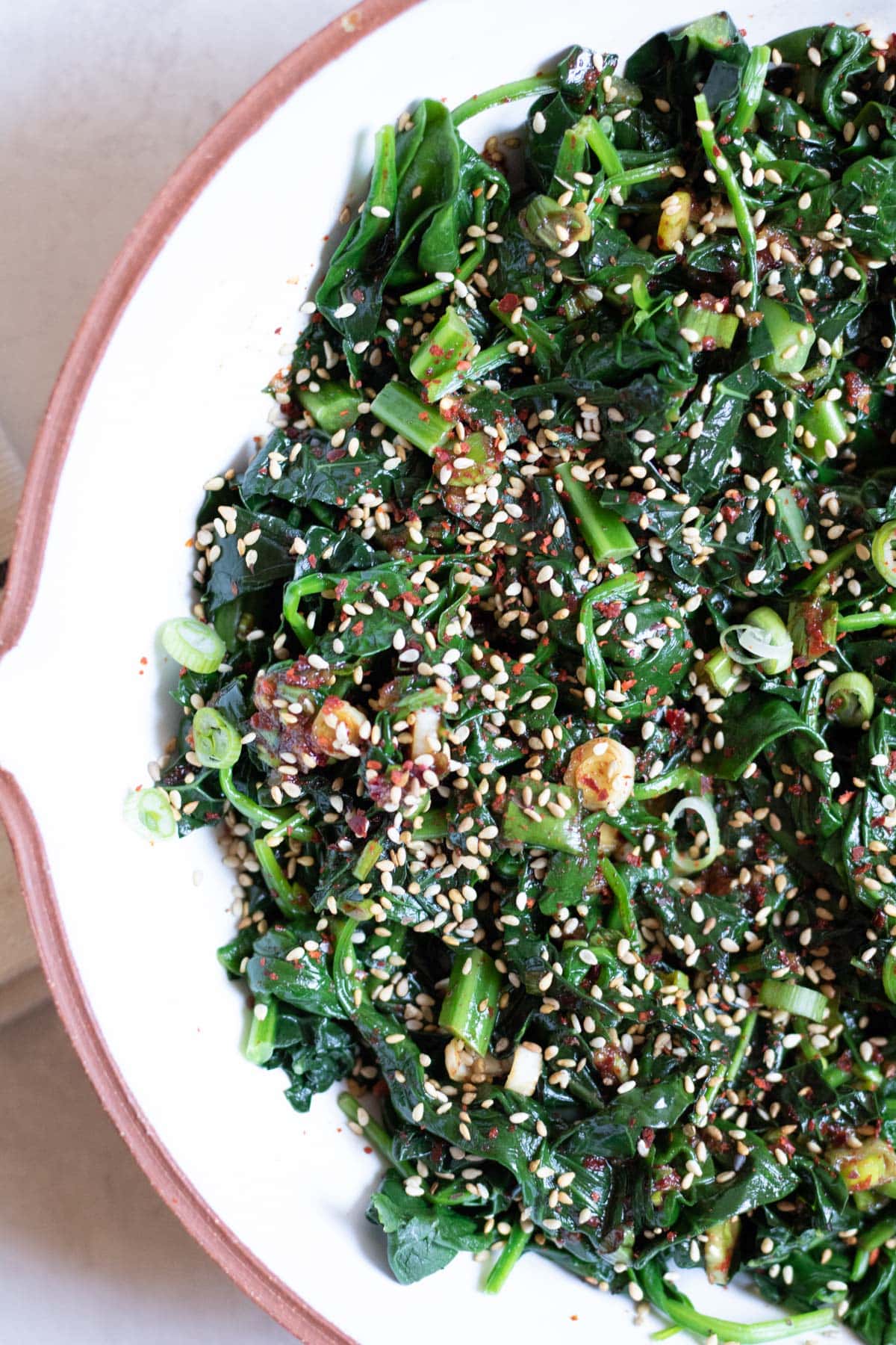 Korean Seasoned Kale and Spinach