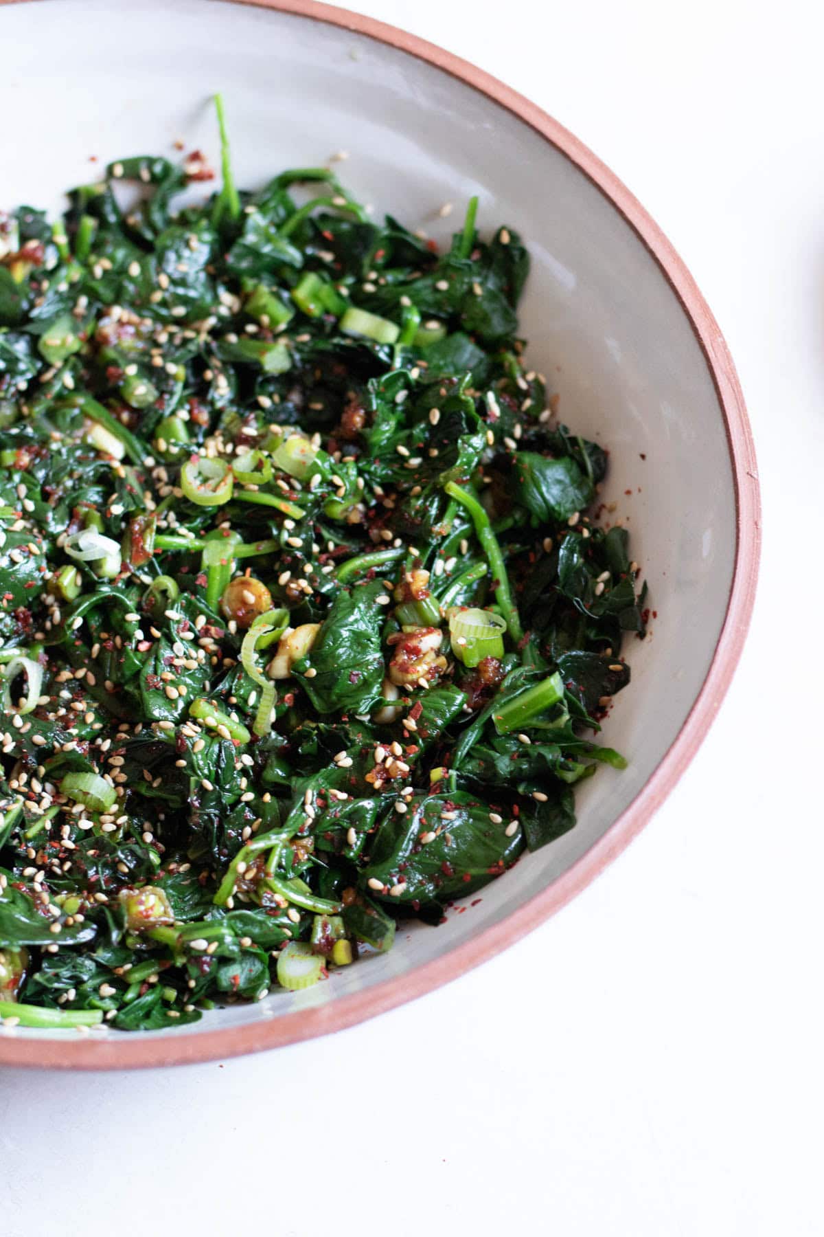 Korean Seasoned Kale and Spinach