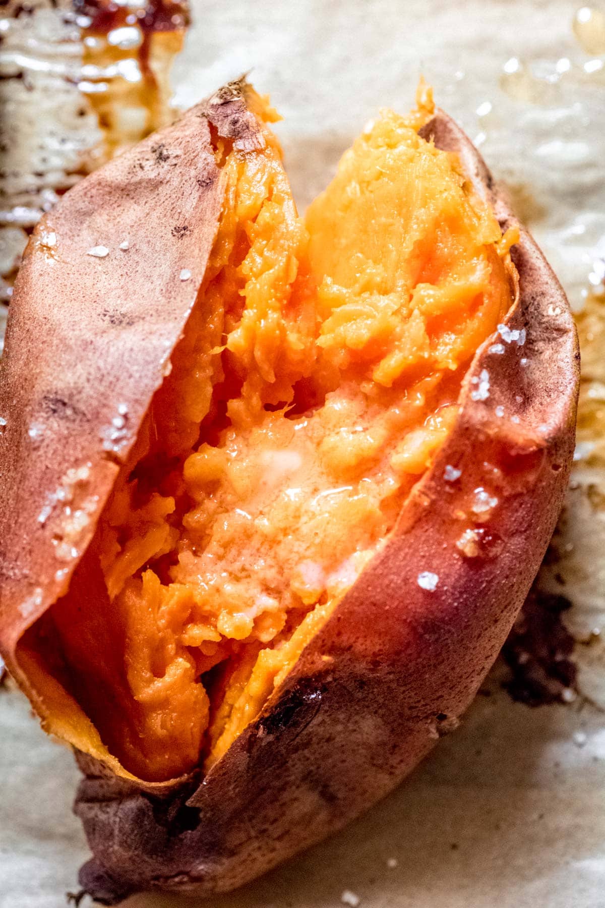 fluffy inside of baked potato