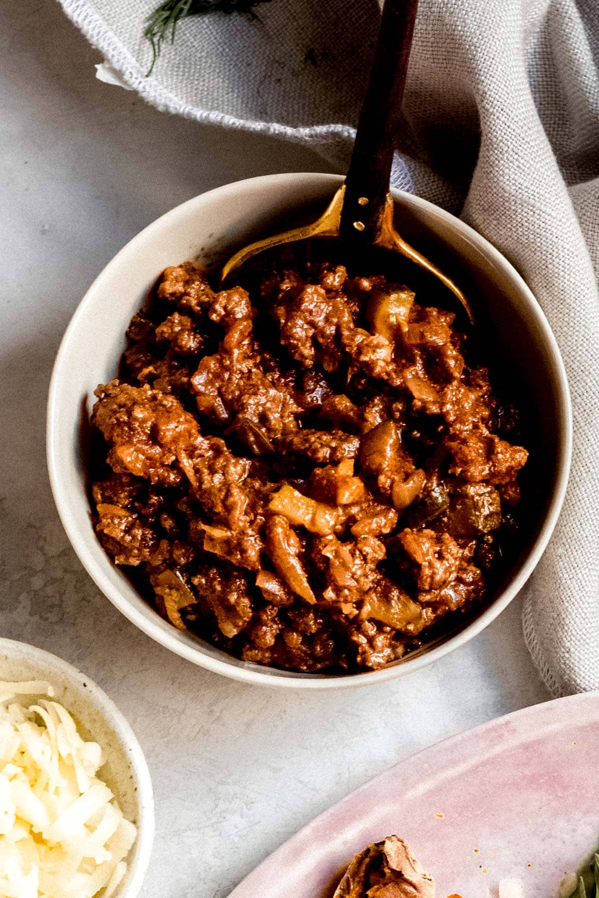 seasoned ground beef in a bowl