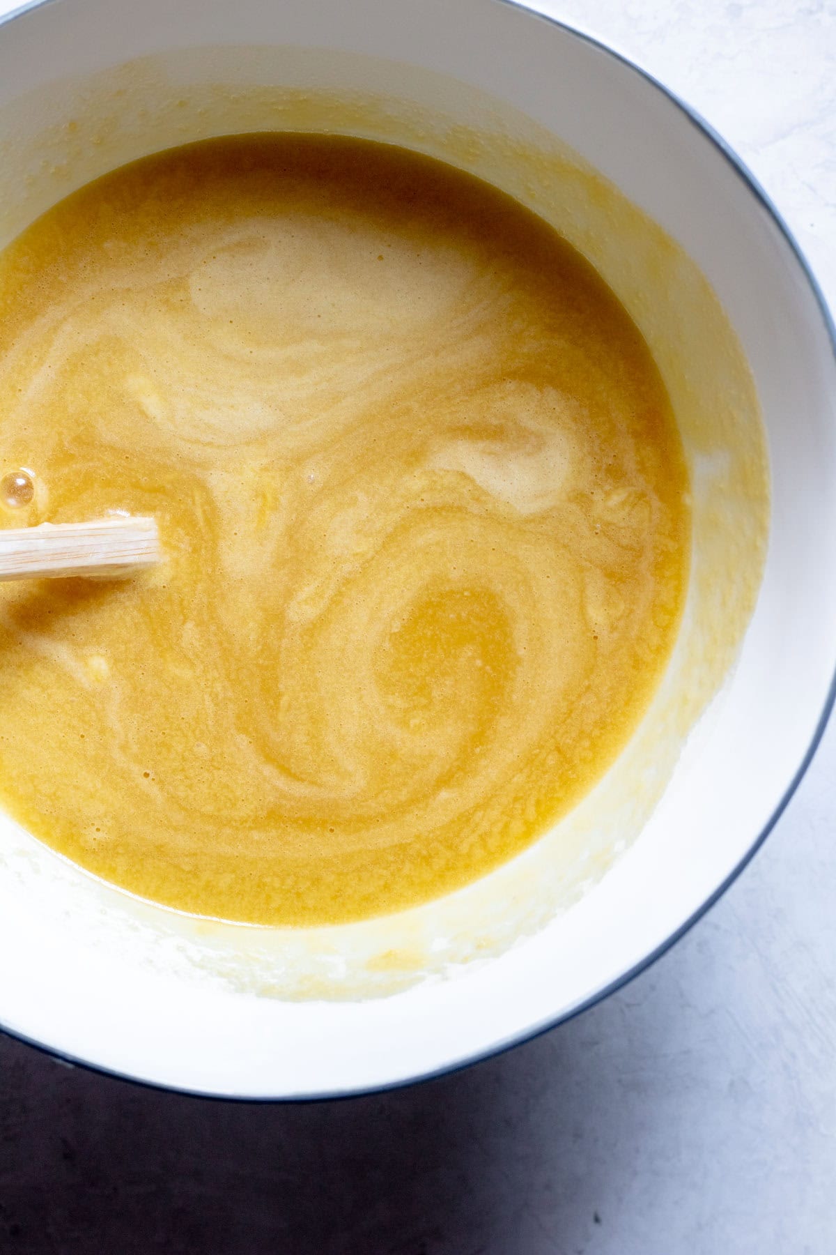 wet ingredients in a large bowl