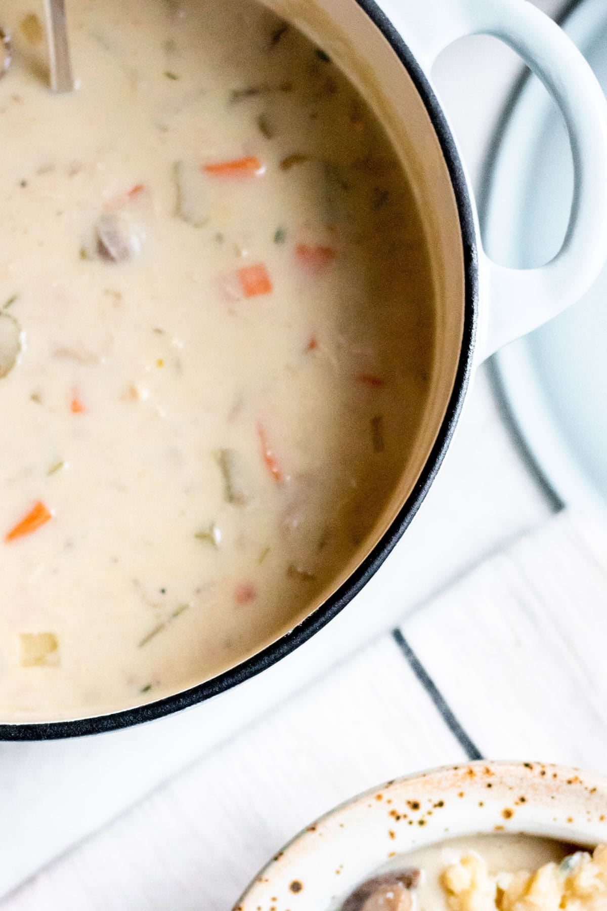 turkey stew in a large pot