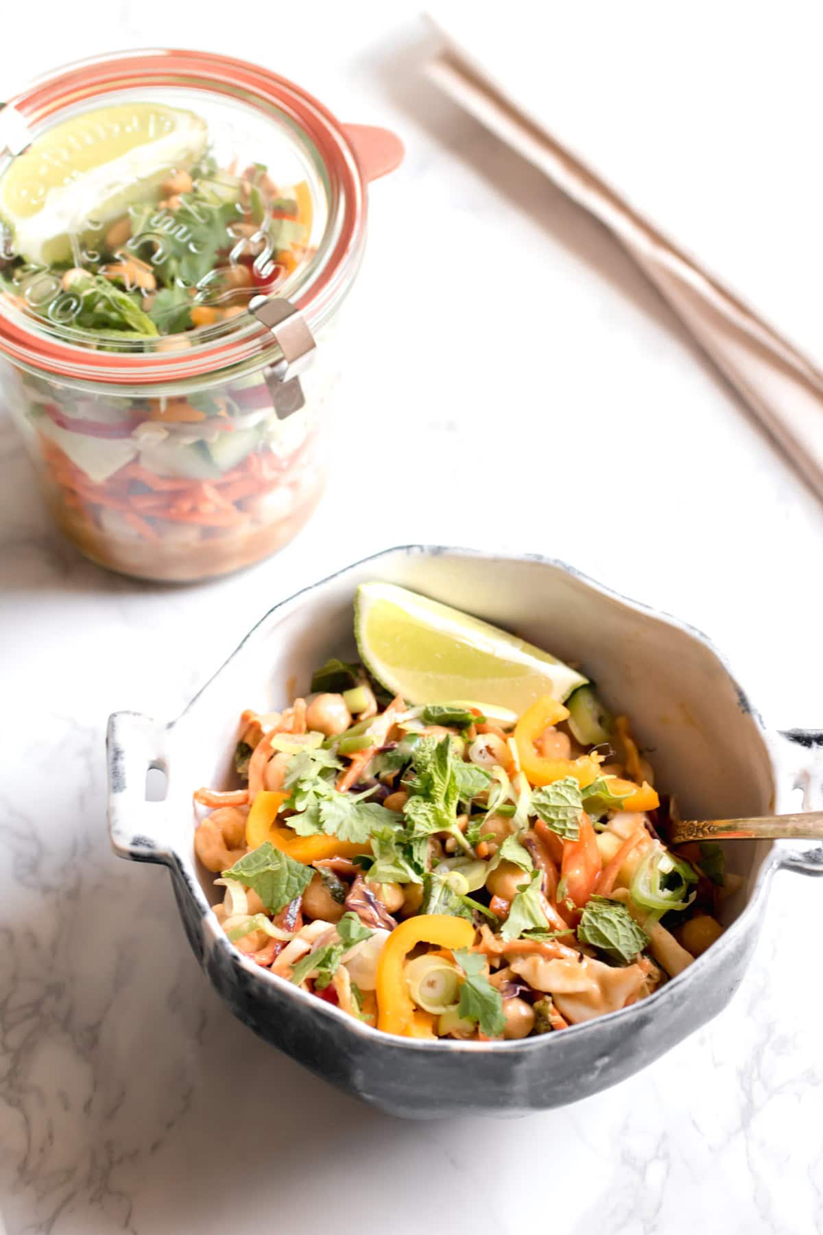 Thai Chickpea Jar Salad