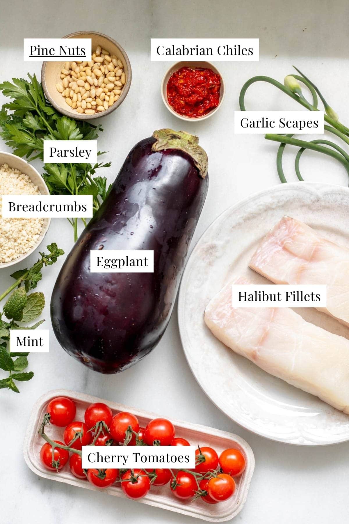 ingredients needed for baked halibut