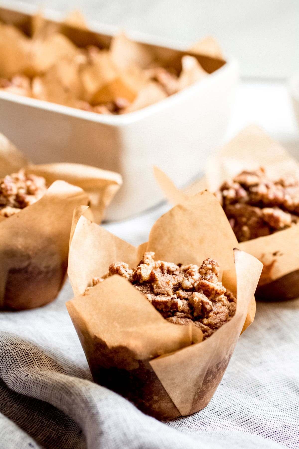 Banana Muffins with Pecan Topping
