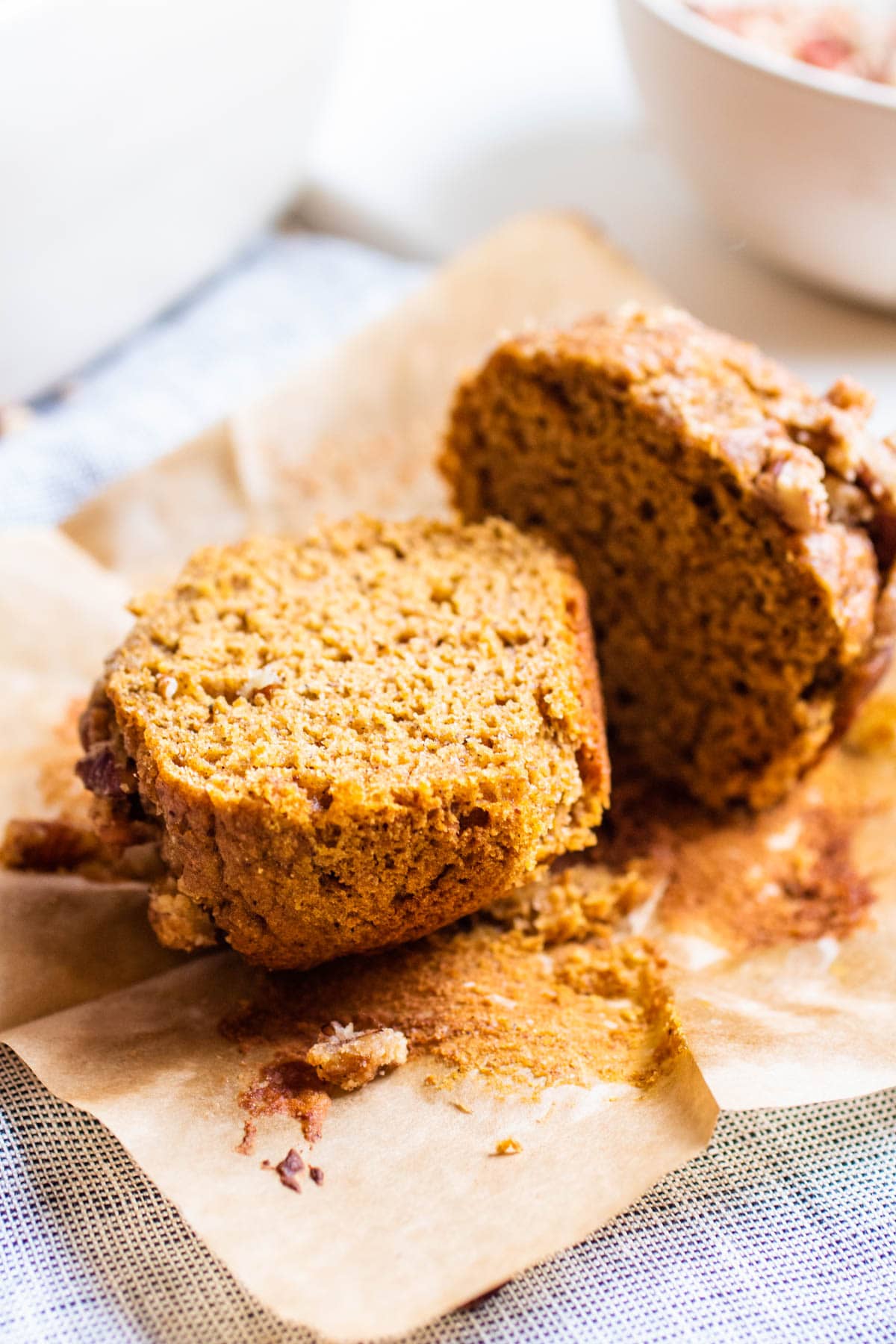 muffin cut in half