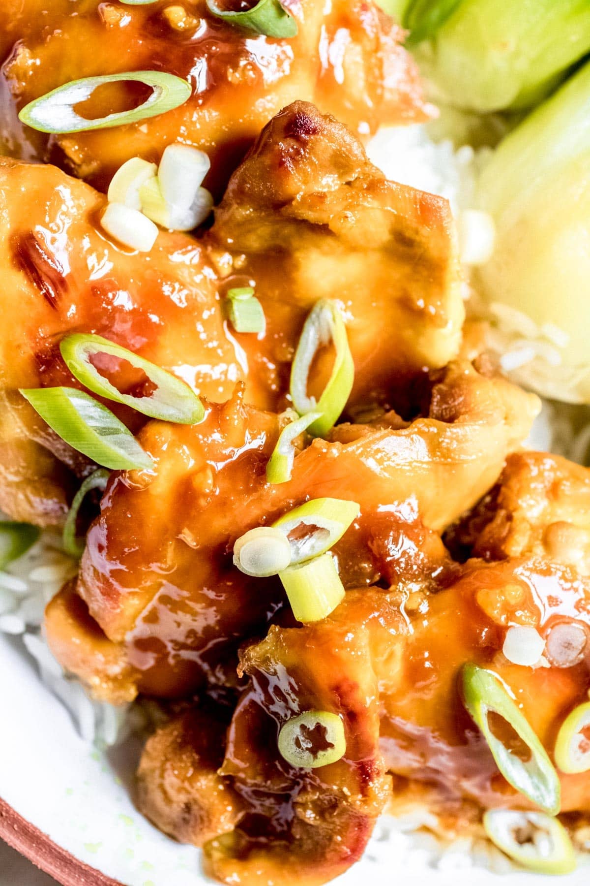 close up of Apricot Ginger Chicken