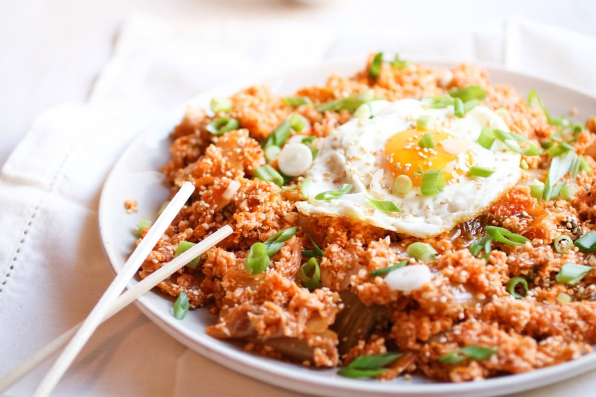 Kimchi Cauliflower Fried Rice