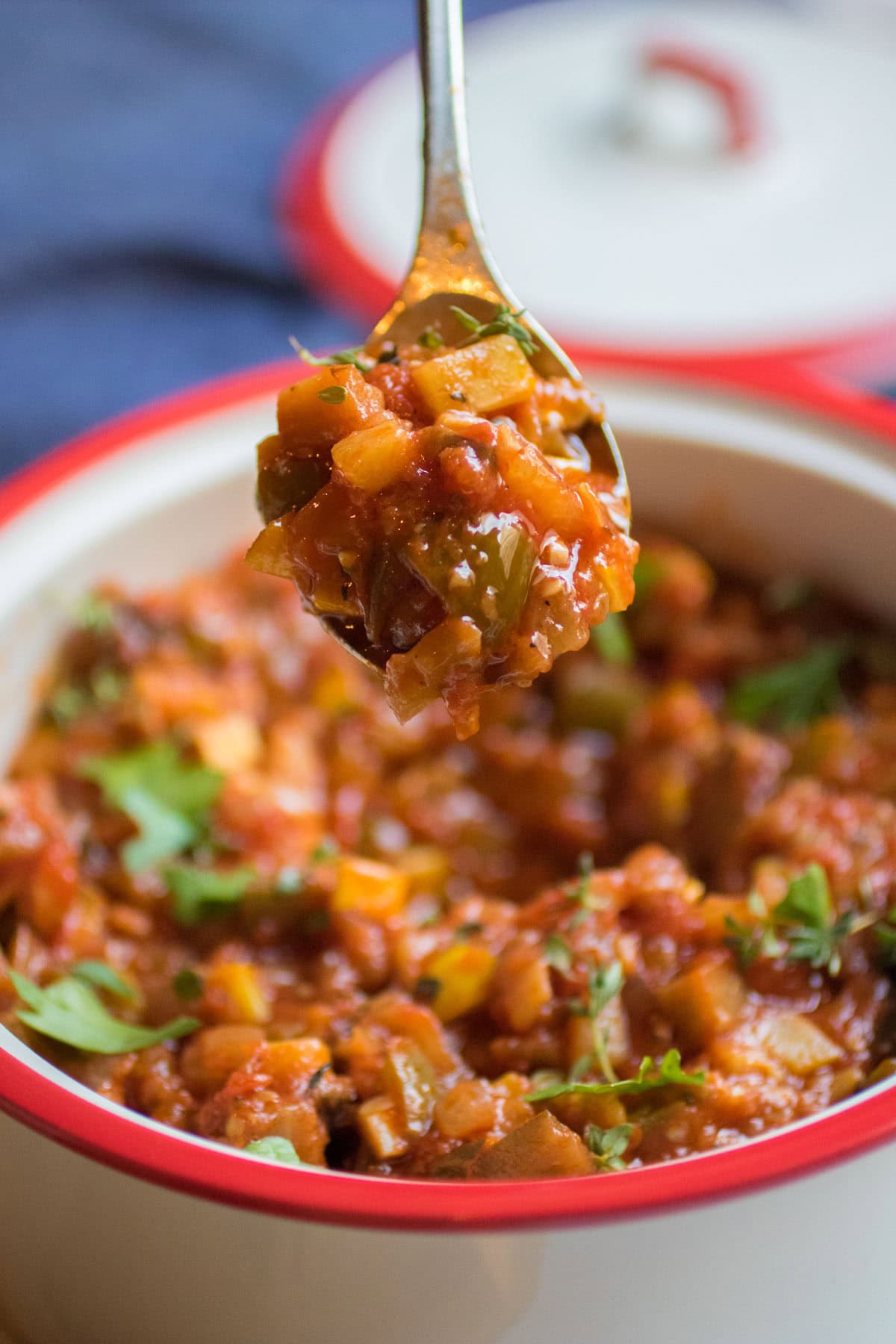 a spoonful of ratatouille
