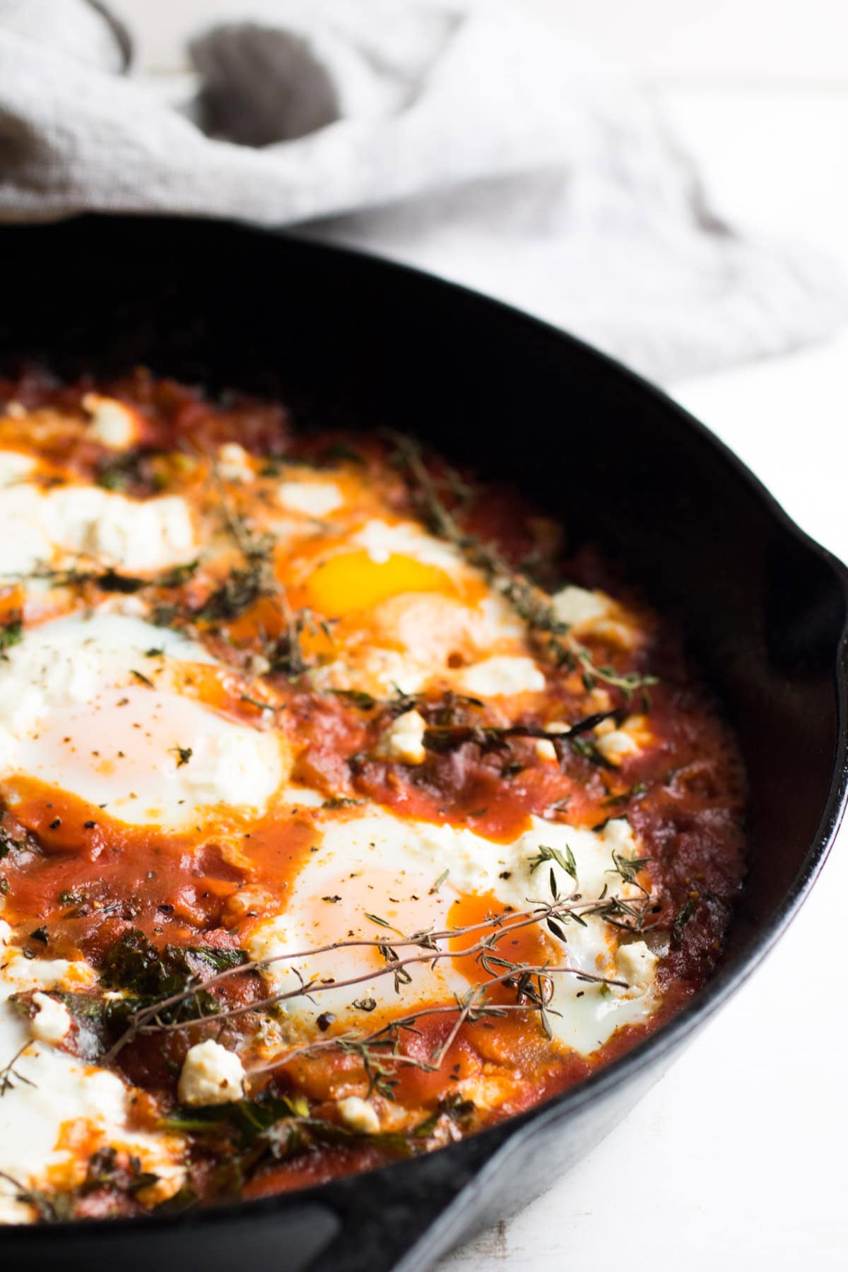 Shakshuka from an angled view