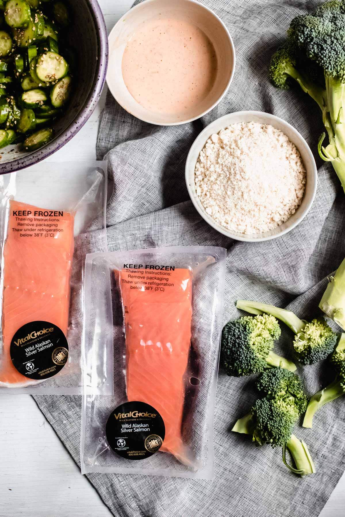 ingredients needed for sheet pan salmon