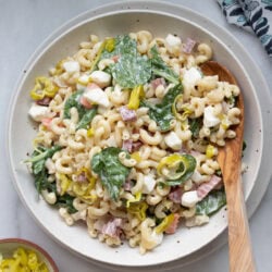 Italian pasta salad on a table