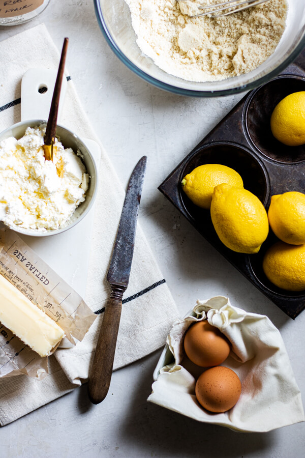 Ingredients for Lemon Cream Cheese Cookies with Almond Flour