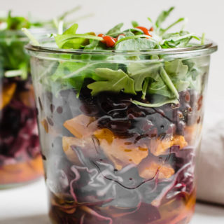 Black Bean and Butternut Squash Jar Salad