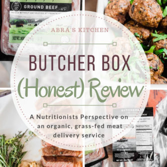 Butcher Box is a meat delivery service, have you heard of it? In this Butcher Box review, I am sharing my perspective as a nutritionist and answering the questions; Is grass-fed meat really better for you? What are the benefits of sourcing meat from Butcher Box? and is Butcher Box worth it?