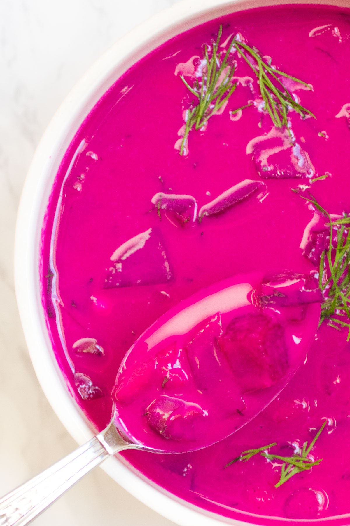 Chilled Beet Soup With Yogurt And Fresh Dill Abra S Kitchen