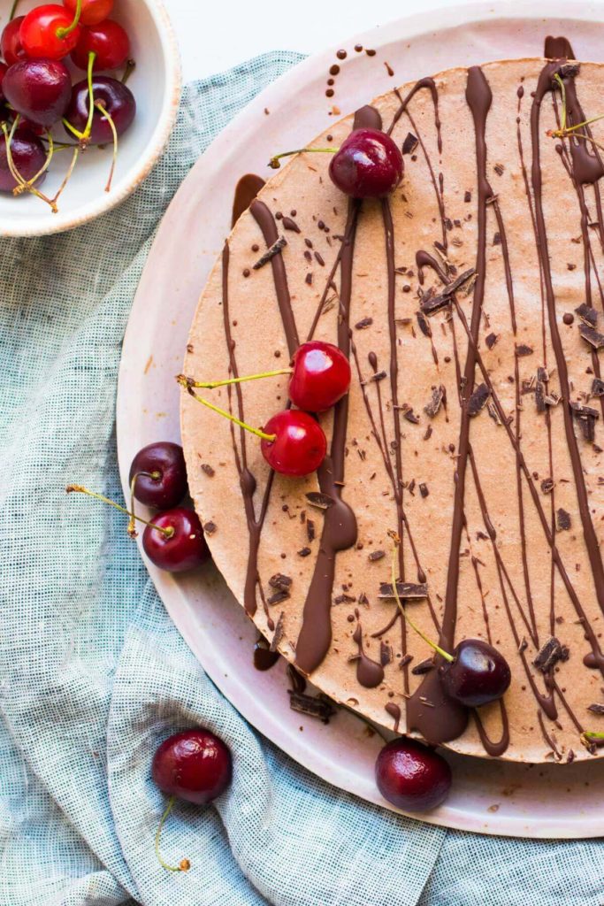 Chocolate Covered Cherry Ice Cream Tart, 8 simple real food ingredients. So good you might cry. Paleo/Gluten-free/Vegan |abraskitchen.com