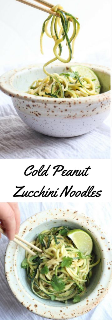 Cold Peanut Zucchini Noodles