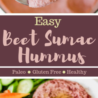 Easy Beet Sumac Hummus