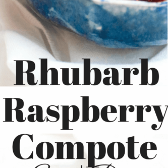 Easy rhubarb raspberry compote, a sweet and tart delight to load on top of yogurt, ice cream, or pancakes. Plus rhubarb has a ton of health benefits! A great source of calcium, vitamin K, and vitamin C. Win Win!