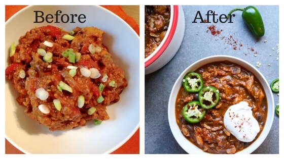 Food Photography Before and After