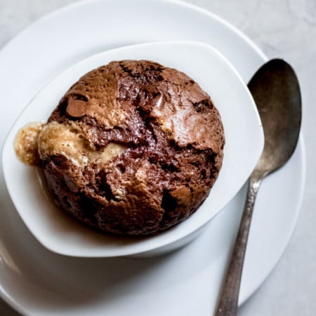 Chocolate Peanut Butter Lava Cakes Gluten Free