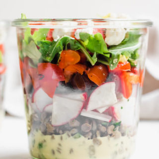 Greek Lentil Jar Salad