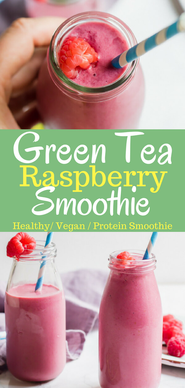 Green Tea is the base this delicious healthy protein smoothie. Loaded with antioxidants and only 4 easy ingredients!