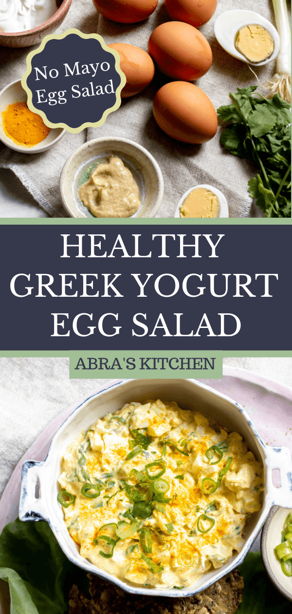 Healthy Egg Salad with Greek Yogurt and Turmeric! - Abra's Kitchen