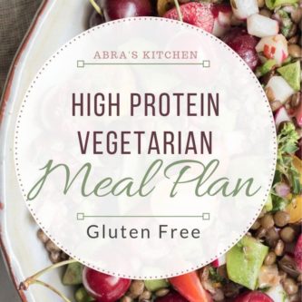 A super healthy, high-protein, gluten-free vegetarian meal plan. This meal plan is full of delicious, easy recipes, that are health supportive and free from animal protein. 