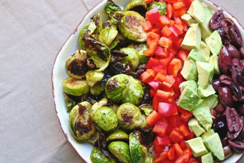 Roasted Brussels Sprout Quinoa Bliss Bowl, simple ingredients make a super healthy vegan lunch. 